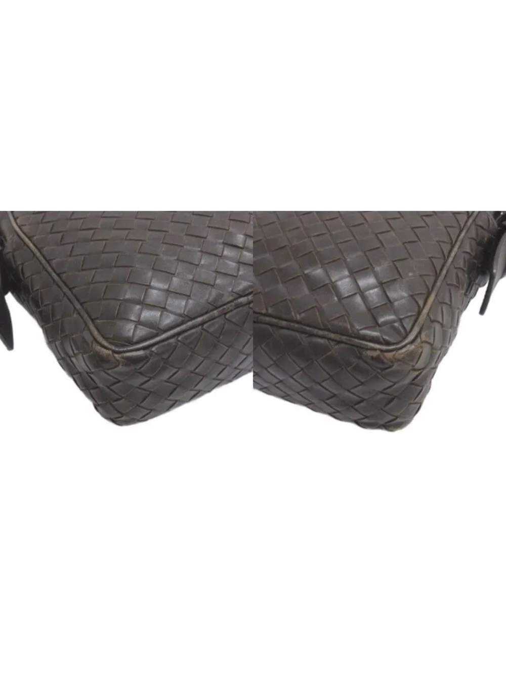 Bottega Veneta Intrecciato Shoulder Bag Leather Brown